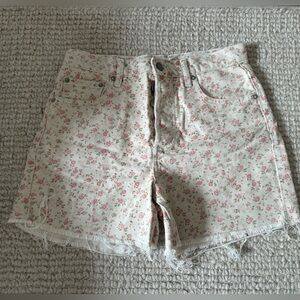 Floral Jean shorts